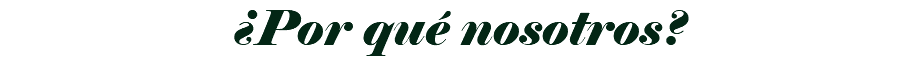 ¿Por qué nosotros?